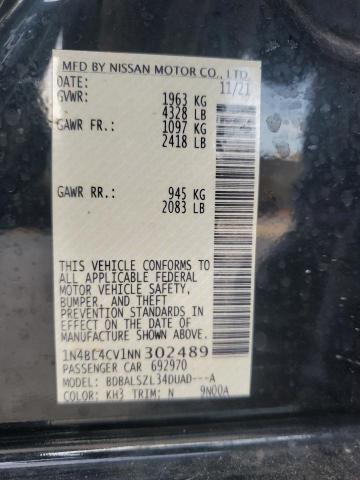 2022 NISSAN ALTIMA SR 1N4BL4CV1NN302489