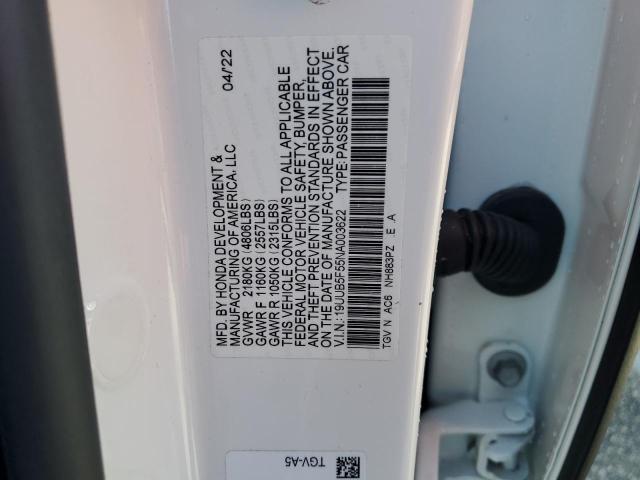 2022 ACURA TLX TECH A - 19UUB5F55NA003622