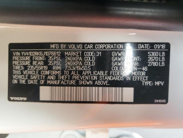 YV4102RK6J1076612 2018 VOLVO XC60 - Image 14