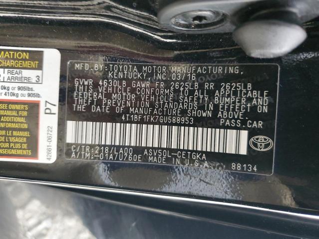 2016 TOYOTA CAMRY LE - 4T1BF1FK7GU588953