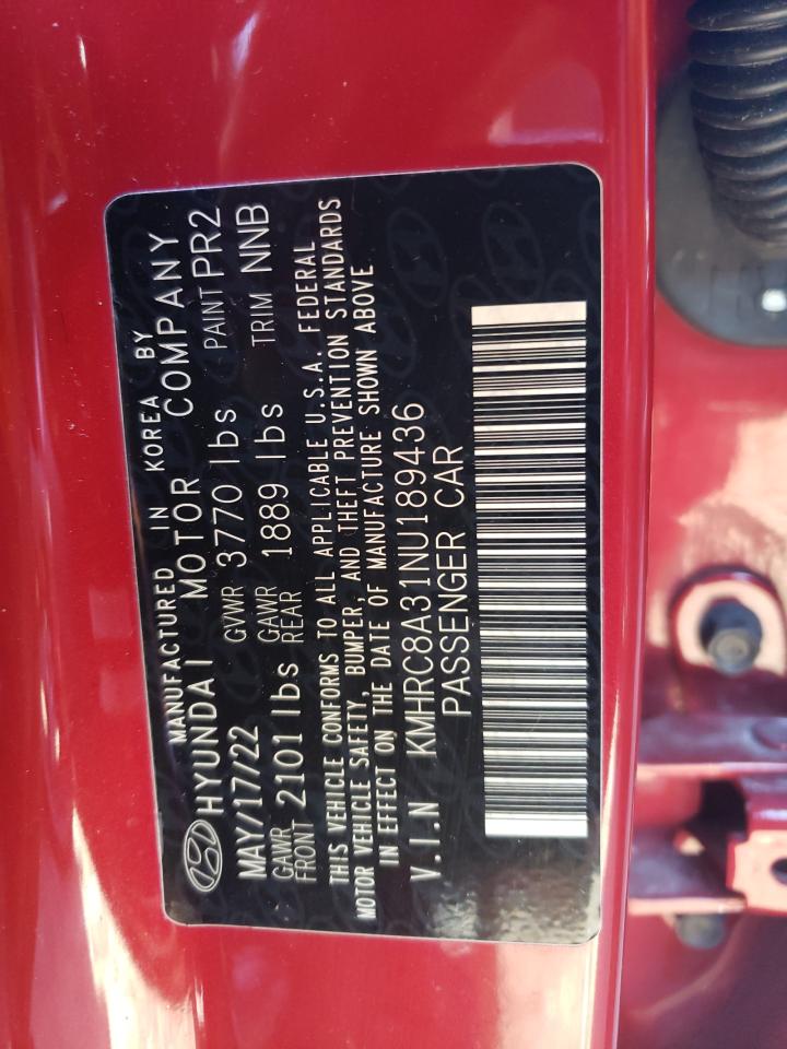 KMHRC8A31NU189436 2022 Hyundai Venue Sel