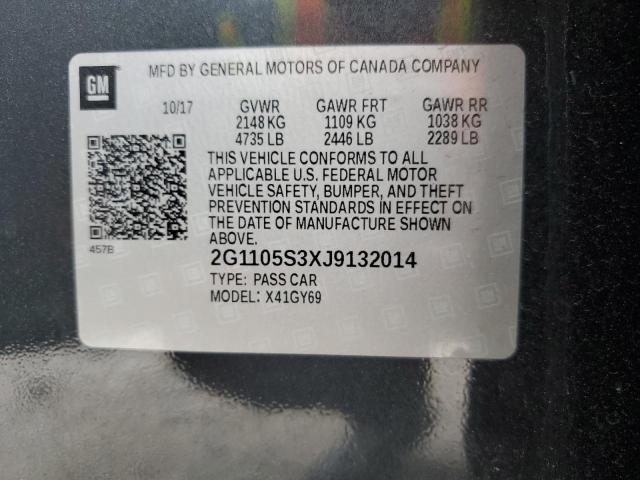 2018 CHEVROLET IMPALA LT 2G1105S3XJ9132014