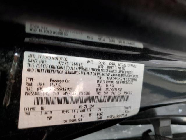 2015 Ford Focus Se VIN: 1FADP3K27FL321916 Lot: 44258674