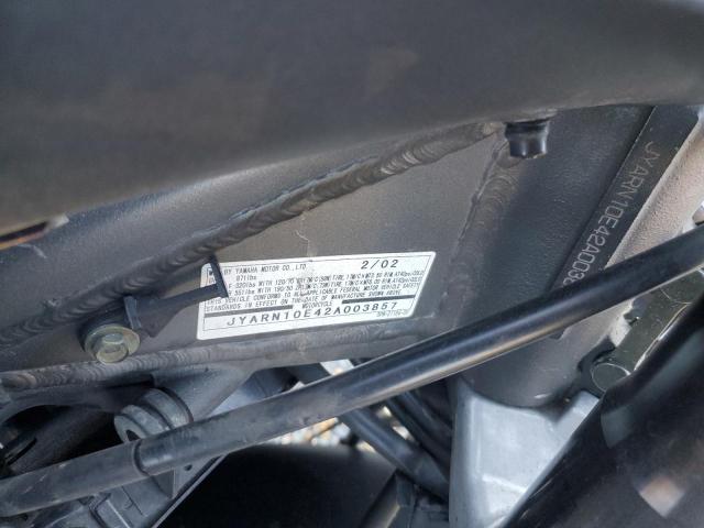 2002 YAMAHA YZFR1 JYARN10E42A003857