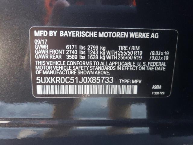 5UXKR0C51J0X85733 2018 BMW X5, photo no. 12