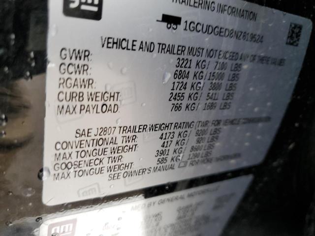 2022 CHEVROLET SILVRK1500 - 1GCUDGED8NZ619524