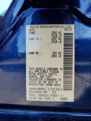 2020 NISSAN ALTIMA S 1N4BL4BV9LC170365