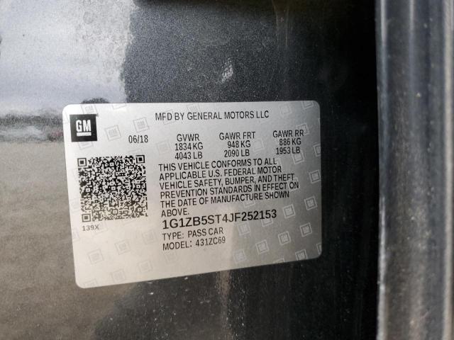 2018 CHEVROLET MALIBU LS 1G1ZB5ST4JF252153