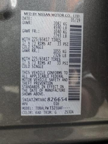 2019 NISSAN ROGUE S - 5N1AT2MTXKC826654