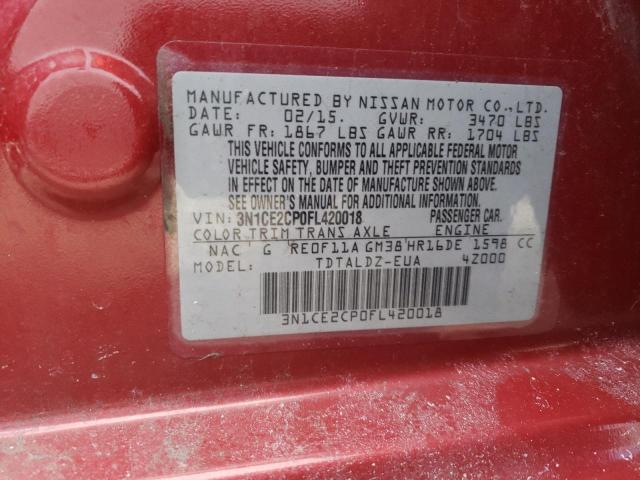 2015 NISSAN VERSA NOTE 3N1CE2CP0FL420018