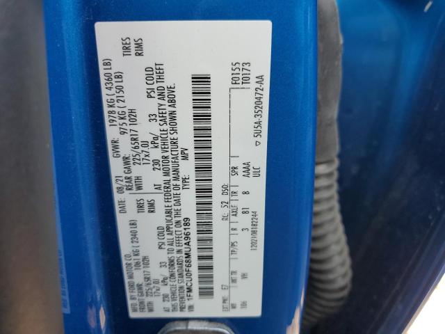 2021 FORD ESCAPE S 1FMCU0F68MUA96189