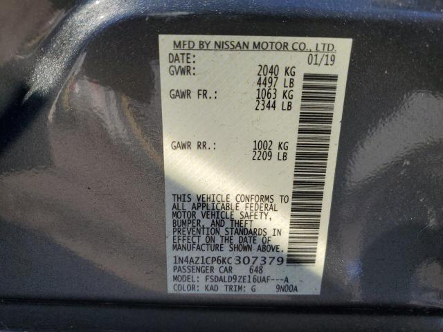 2019 NISSAN LEAF S 1N4AZ1CP6KC307379