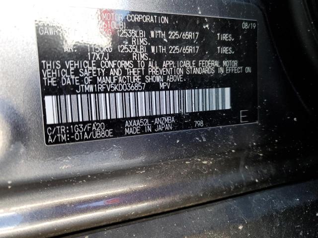 2019 TOYOTA RAV4 XLE JTMW1RFV5KD036857