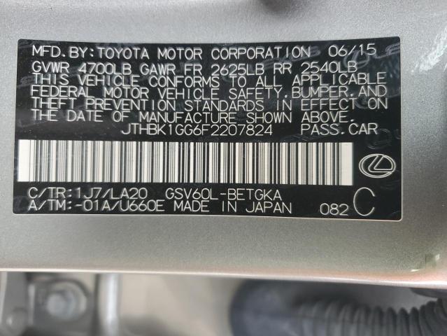 2015 LEXUS ES 350 JTHBK1GG6F2207824