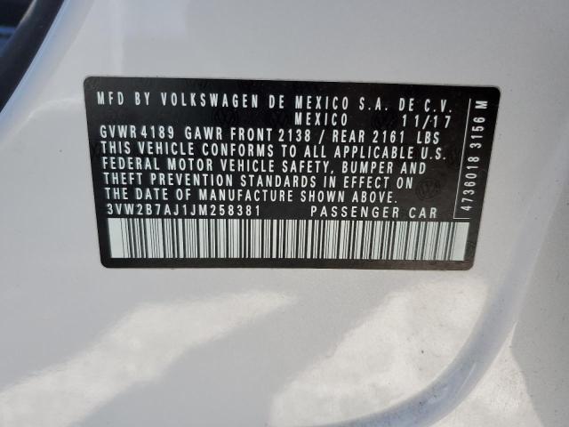 2018 VOLKSWAGEN JETTA S - 3VW2B7AJ1JM258381