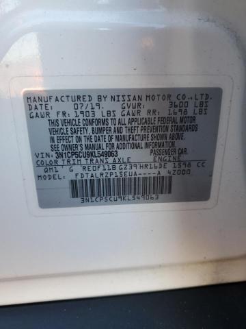2019 NISSAN KICKS S 3N1CP5CU9KL549063
