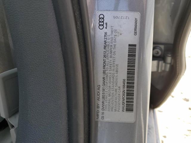 2016 AUDI A6 PREMIUM - WAUGFAFC6GN166456