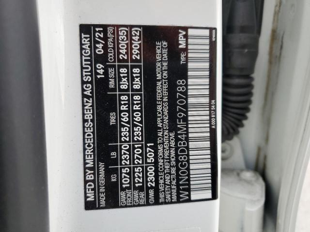 2021 MERCEDES-BENZ GLC 300 W1N0G8DB4MF970788