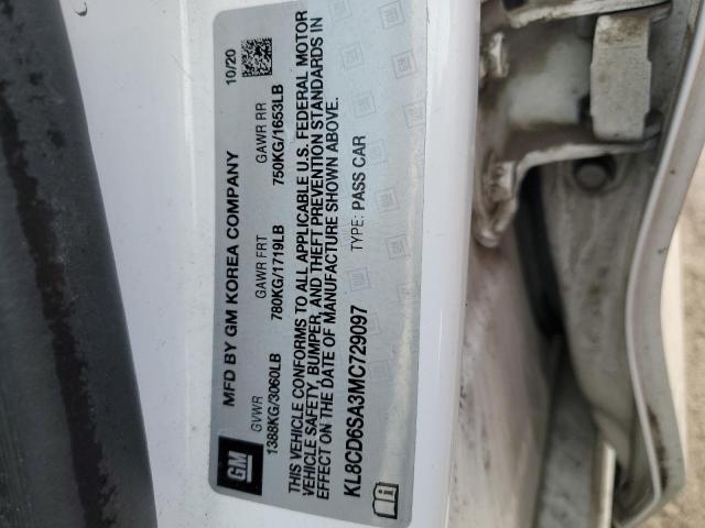2021 CHEVROLET SPARK 1LT - KL8CD6SA3MC729097