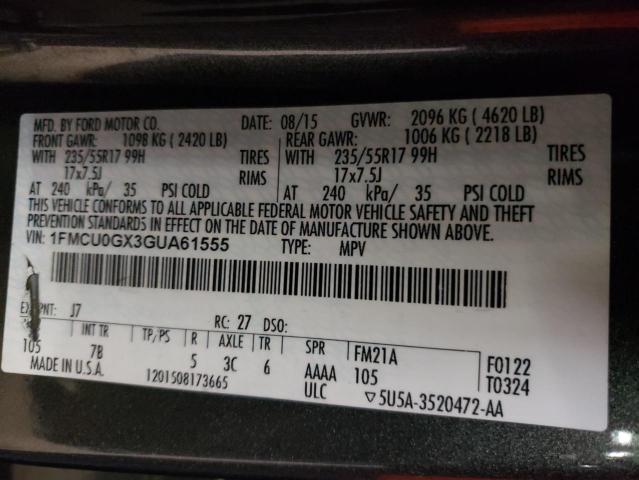 1FMCU0GX3GUA61555 2016 FORD ESCAPE - Image 12