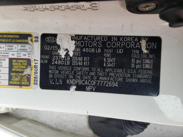 KNDPBCAC0F7772694 2015 Kia Sportage Lx