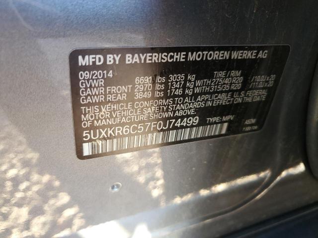 VIN 5UXKR6C57F0J74499 2015 BMW X5, Xdrive50I no.12