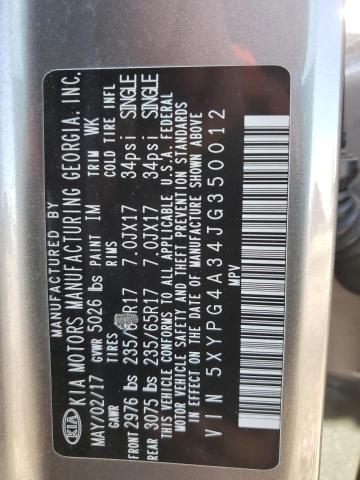 2018 KIA SORENTO LX 5XYPG4A34JG350012