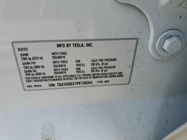 2023 TESLA MODEL Y 7SAYGDEE7PF738354