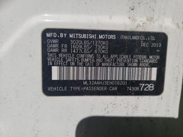 Lot #2341421725 2014 MITSUBISHI MIRAGE ES salvage car