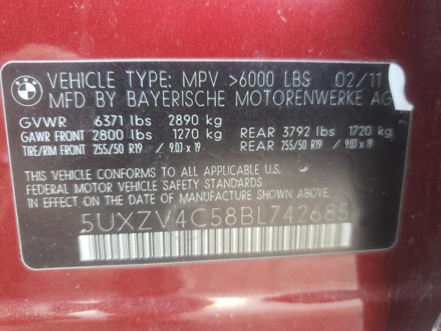 5UXZV4C58BL742685 2011 BMW X5, photo no. 13