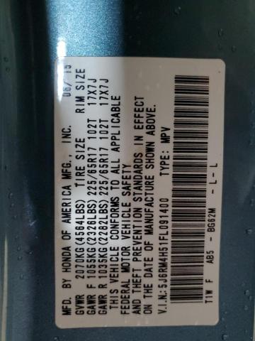 2015 HONDA CRV 5J6RM4H51FL091400