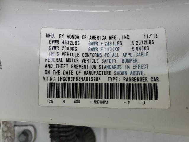 2017 HONDA ACCORD EXL 1HGCR3F88HA015984