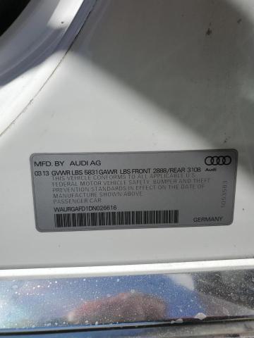 WAURGAFD1DN026616 2013 Audi A8 L Quattro