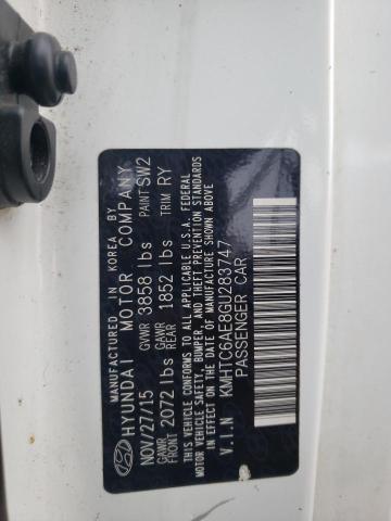 2016 HYUNDAI VELOSTER T KMHTC6AE8GU283747