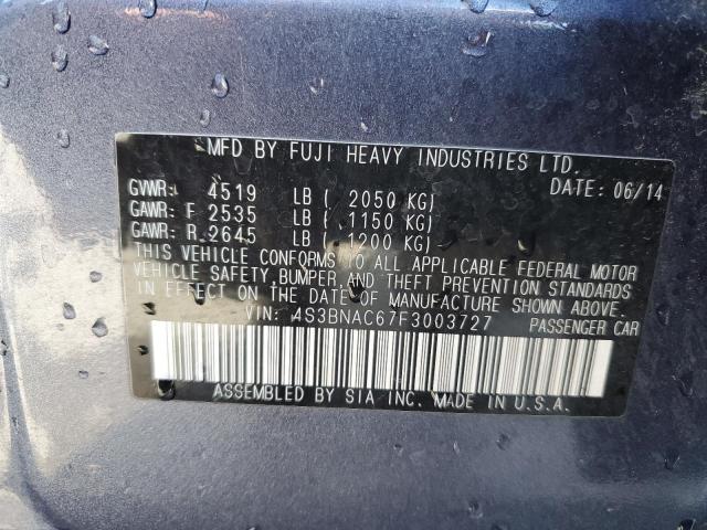 2015 SUBARU LEGACY 2.5 - 4S3BNAC67F3003727