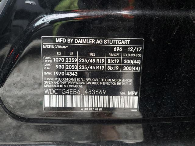 VIN WDCTG4EB6JJ483669 2018 Mercedes-Benz GLA-Class,... no.13