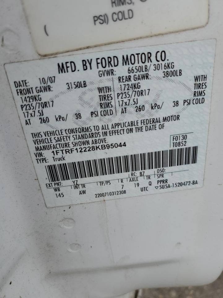 1FTRF12228KB95044 2008 Ford F150