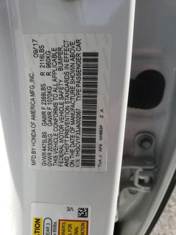 1HGCV1F33JA002067 2018 Honda Accord Sport