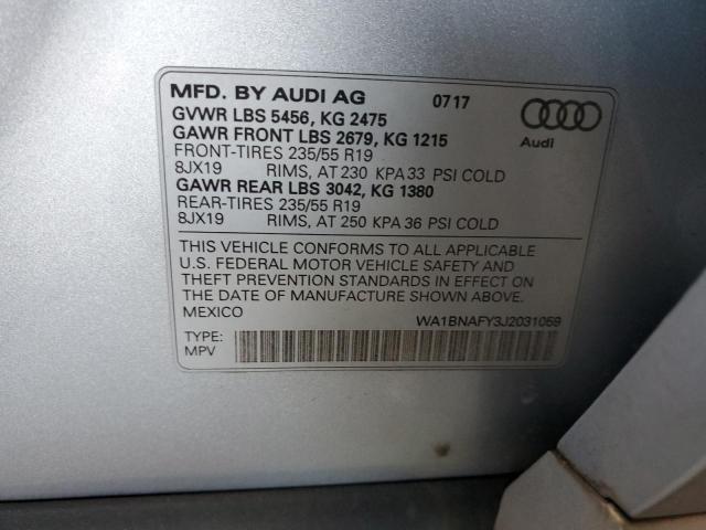 2018 AUDI Q5 PREMIUM - WA1BNAFY3J2031059