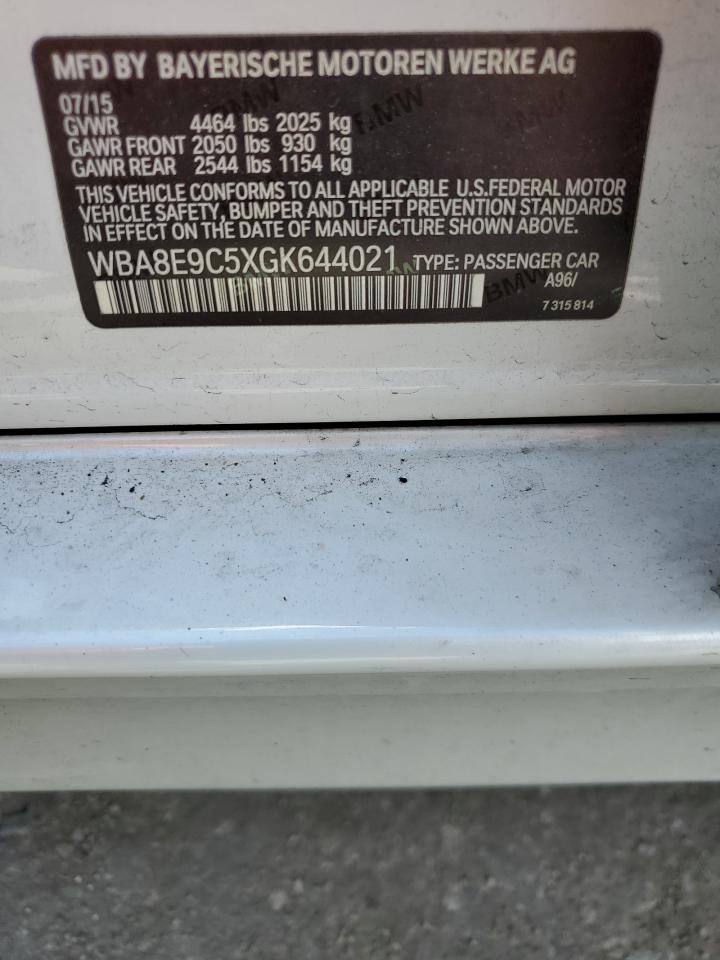 WBA8E9C5XGK644021 2016 BMW 328 I Sulev