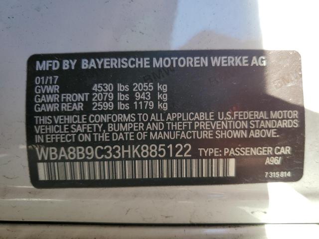 2017 BMW 330 I - WBA8B9C33HK885122