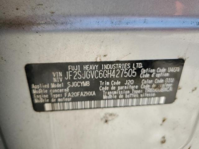 2016 SUBARU FORESTER 2 JF2SJGVC6GH427505