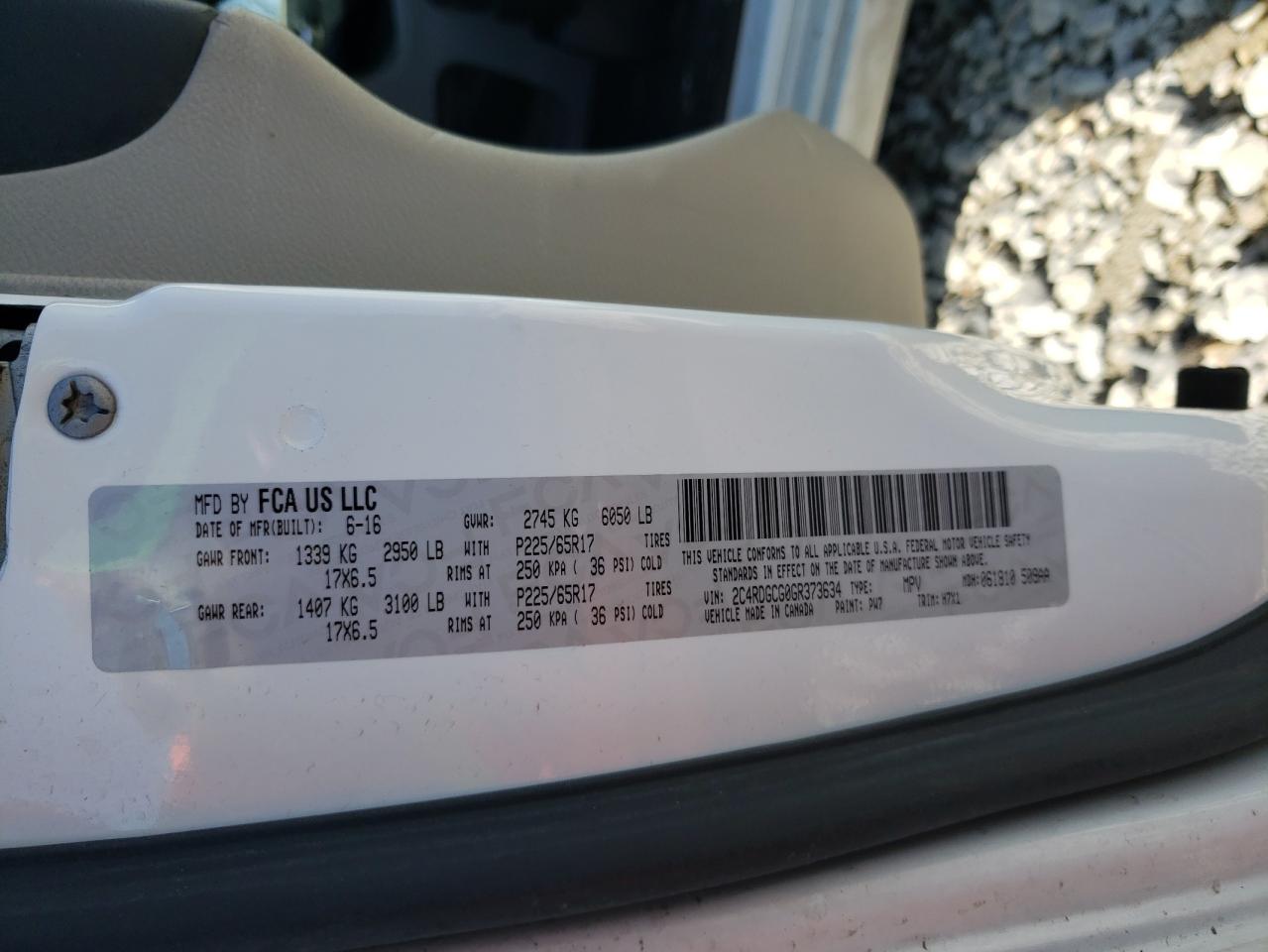 2C4RDGCG0GR373634 2016 Dodge Grand Caravan Sxt