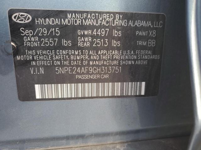 2016 HYUNDAI SONATA SE 5NPE24AF9GH313751