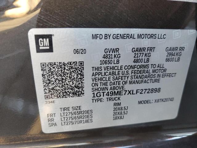 2020 GMC SIERRA K25 1GT49ME7XLF272898