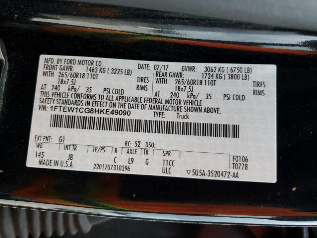2017 FORD F150 SUPER 1FTEW1CG8HKE49090