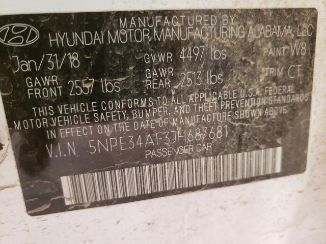 2018 HYUNDAI SONATA SPO - 5NPE34AF3JH687681