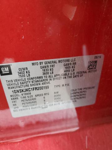 2015 CHEVROLET SUBURBAN K 1GNSKJKC1FR200199