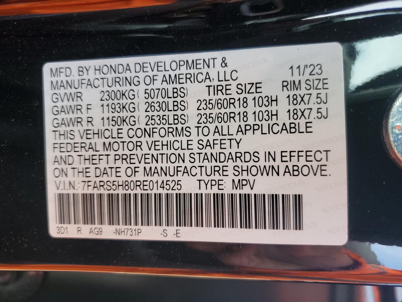 7FARS5H80RE014525 2024 Honda Cr-V Sport-L