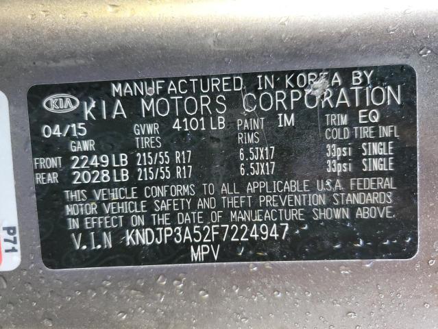 2015 KIA SOUL + - KNDJP3A52F7224947